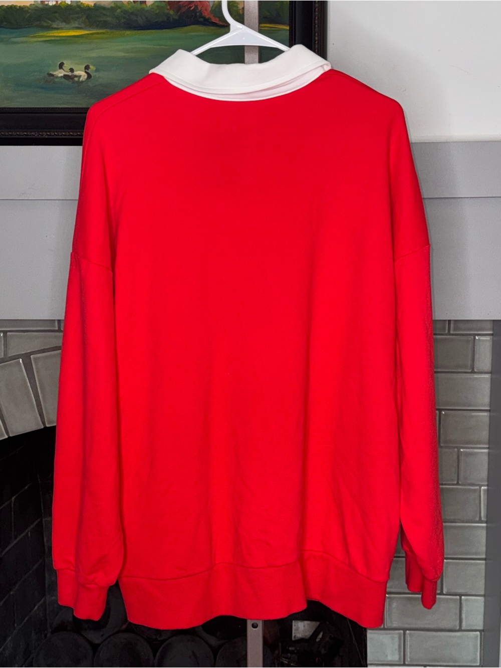 JoyLab Women's Americana French Terry Polo Sweatshirt Sz Medium - NWT - Picture 4 of 5